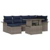 vidaXL Conjunto de sof&aacute; de jard&iacute;n 7 uds. Gris rat&aacute;n sint&eacute;tico