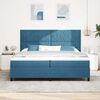 vidaXL Cama tipo Box Spring Azul Oscuro 200 x 200 cm Terciopelo