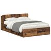 vidaXL Estructura de cama con almacenamiento Madera envejecida