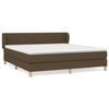 vidaXL Cama box spring con colch&oacute;n tela marr&oacute;n oscuro 160x200 cm