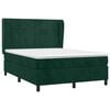 vidaXL Cama box spring con colch&oacute;n terciopelo verde oscuro 140x200 cm