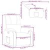 vidaXL Sillón reclinable elevable tela de microfibra marrón