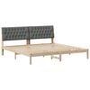 vidaXL Estructura de Cama con Cabecera Tapizada Marr&oacute;n 200 x 200 cm