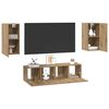 vidaXL Conjunto de mueble de TV 4 pcs Roble artisan 30.5 x 30 x 60 cm