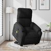 vidaXL Sill&oacute;n reclinable de masaje elevable tela de microfibra negro