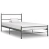 vidaXL Estructura de cama sin colch&oacute;n metal gris 90x200 cm