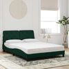 vidaXL Estructura cama sin colch&oacute;n terciopelo verde oscuro 120x200 cm