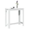 vidaXL Mesa alta de bar madera ingenier&iacute;a blanca 102x50x103,5 cm