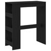 vidaXL Mesa de bar con estantes, roble negro, 90x40x103,5 cm, madera de ingenier&iacute;a