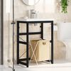 vidaXL Estructura de lavabo de hierro negro 59x38x83 cm