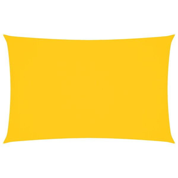 vidaXL Toldo de vela rectangular tela Oxford amarillo 4x7 m