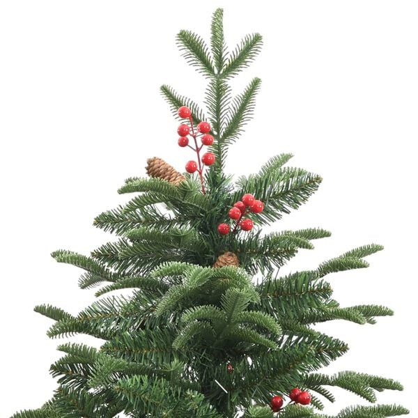 vidaXL &Aacute;rbol de Navidad artificial con pi&ntilde;as y bayas 180 cm