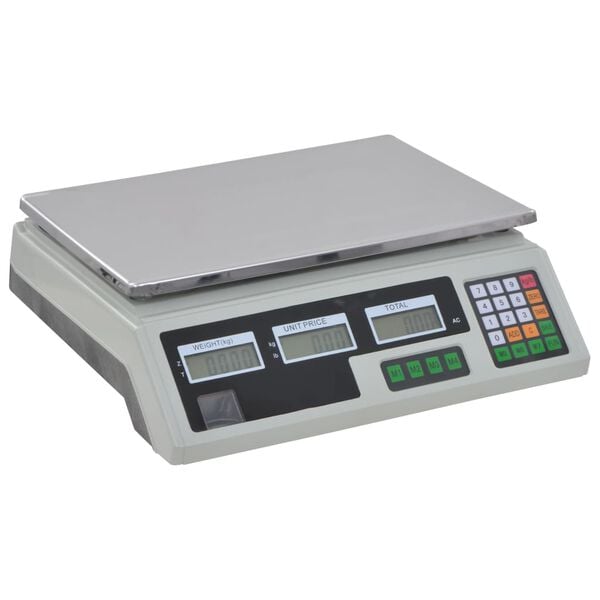 vidaXL B&aacute;scula digital 30 kg con bater&iacute;a recargable