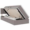 vidaXL Cama con almacenamiento y colch&oacute;n Taup&eacute; 90 x 190 cm Terciopelo