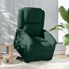 vidaXL Sill&oacute;n el&eacute;ctrico reclinable elevable de terciopelo verde oscuro
