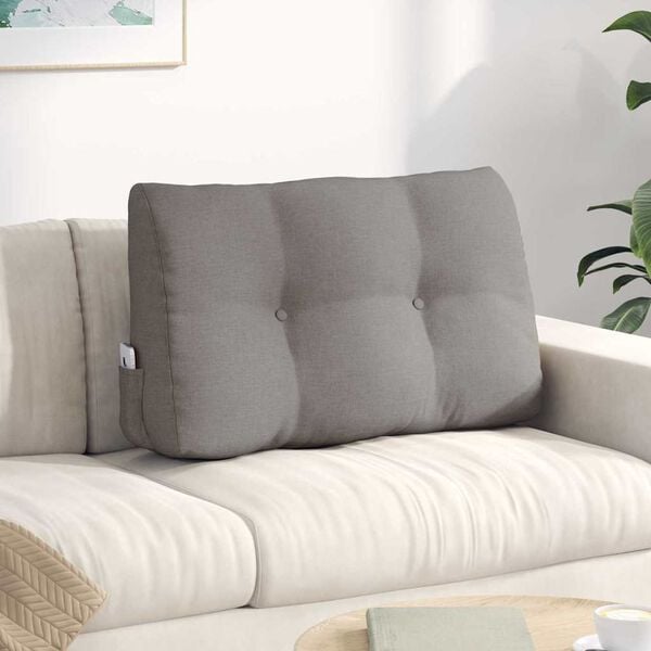 vidaXL Coj&iacute;n de Espalda Taup&eacute; 80 x 24 x 50 cm tela