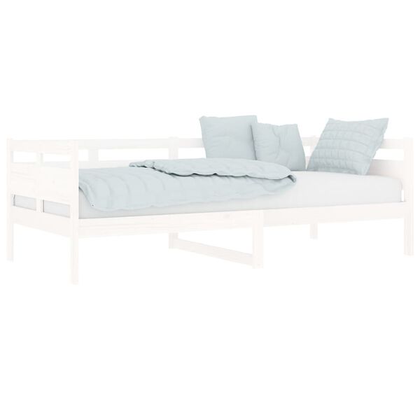 vidaXL Sof&aacute; cama sin colch&oacute;n madera maciza de pino blanco 90x200 cm