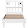 vidaXL Estructura de cama sin colch&oacute;n madera maciza blanca 90x190 cm
