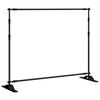 vidaXL Soportes de telón de fondo 2 uds acero negro 254x243 cm