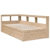 vidaXL Cama con estanter&iacute;a sin colch&oacute;n madera maciza de pino 75x190 cm