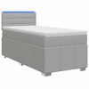 vidaXL Cama box spring con colch&oacute;n Gris Claro 80 x 200 cm Tela