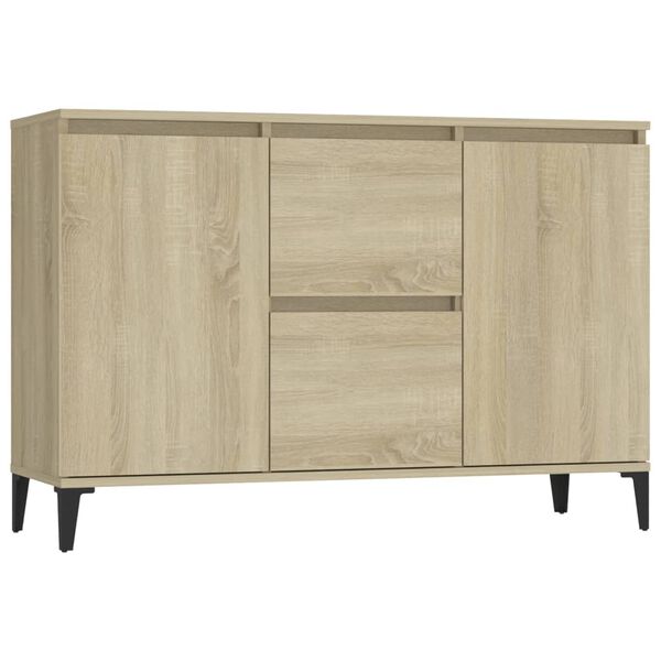 vidaXL Aparador madera contrachapada color roble Sonoma 102x35x70 cm