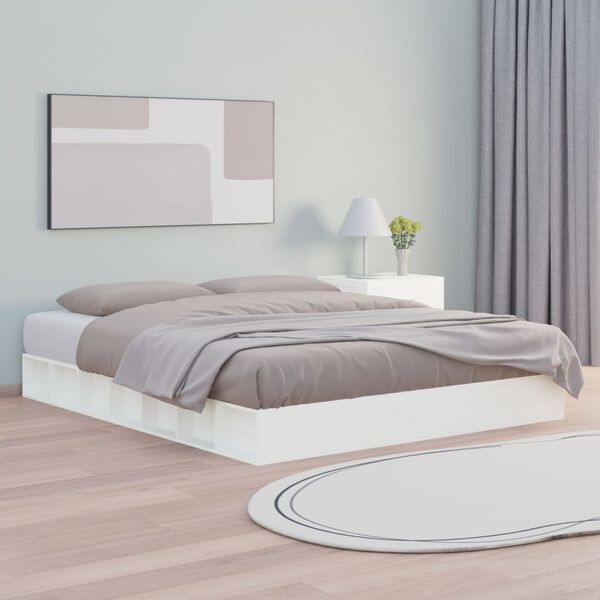 vidaXL Estructura de cama de madera maciza 140x200 cm