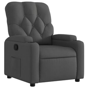 vidaXL Sill&oacute;n reclinable de tela gris oscuro