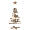 vidaXL Árbol de Navidad Marrón 120 cm Madera de teca maciza