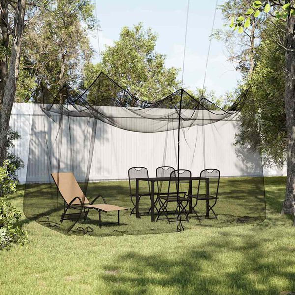 vidaXL Mosquitera para exteriores, malla 220, negra, 300 x 300 x 250 cm