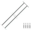vidaXL Reja de seguridad ajustable ventana con 2 barras 700-1050 mm