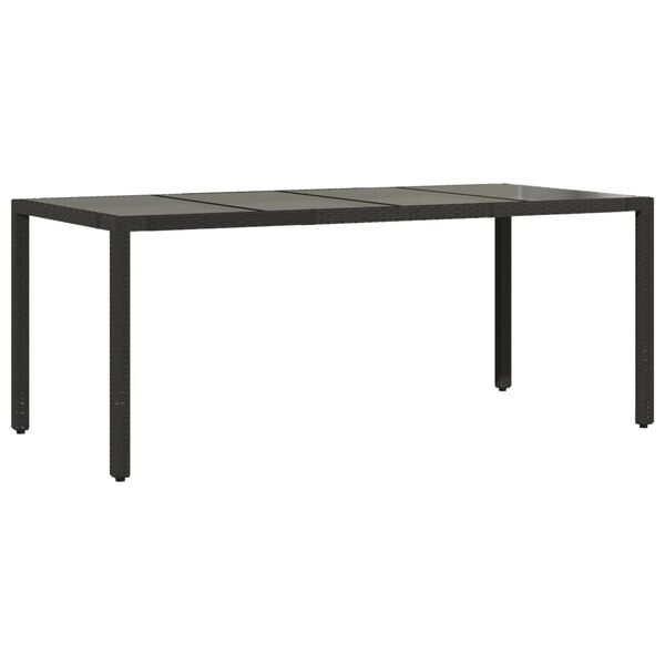 vidaXL Set de comedor de jard&iacute;n 9 pzas y cojines rat&aacute;n sint&eacute;tico negro