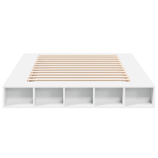 vidaXL Estructura de cama madera de ingeniería blanca 150x200 cm