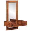 vidaXL Espejo de pared con cajones madera maciza de acacia 60x33x90 cm