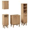vidaXL Juego de muebles de ba&ntilde;o OTTA 4 pzas madera maciza pino