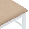 vidaXL Sillas de comedor con cojines 2uds madera maciza blanco caucho