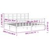vidaXL Estructura de cama con cabecero madera maciza negro 180x200 cm