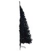 vidaXL &Aacute;rbol de Navidad Artificial Preiluminado Negro 180 cm PVC