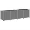 vidaXL Jardinera PP gris claro 160x40x53 cm