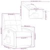 vidaXL Silla de masaje reclinable de pie de tela gris oscuro
