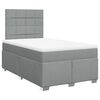 vidaXL Cama box spring con colch&oacute;n tela gris claro 120x200 cm