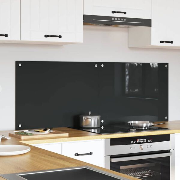 vidaXL Salpicadero de cocina 2 pcs Gris oscuro 70 x 50 cm