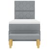 vidaXL Cama tipo Box Spring con colch&oacute;n Gris claro 80 x 200 cm tela