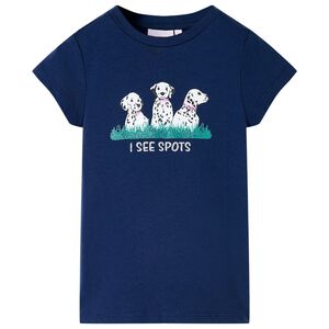 vidaXL Camiseta infantil azul marino 116