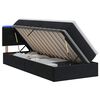 vidaXL Cama de almacenamiento LED con colch&oacute;n Negro 100 x 200 cm