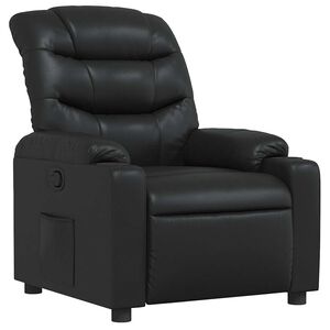 vidaXL Sill&oacute;n reclinable de cuero sint&eacute;tico negro