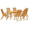 vidaXL Juego de comedor para jard&iacute;n 7 piezas 180x90x75 cm madera maciza acacia