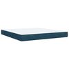 vidaXL Cama box spring con colch&oacute;n terciopelo azul 180x200 cm