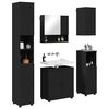 vidaXL Juego de muebles de ba&ntilde;o Montaje en la pared 5 pcs Negro