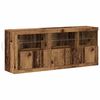 vidaXL Aparador LED Madera vieja 162 x 37 x 67 cm Madera de ingenier&iacute;a